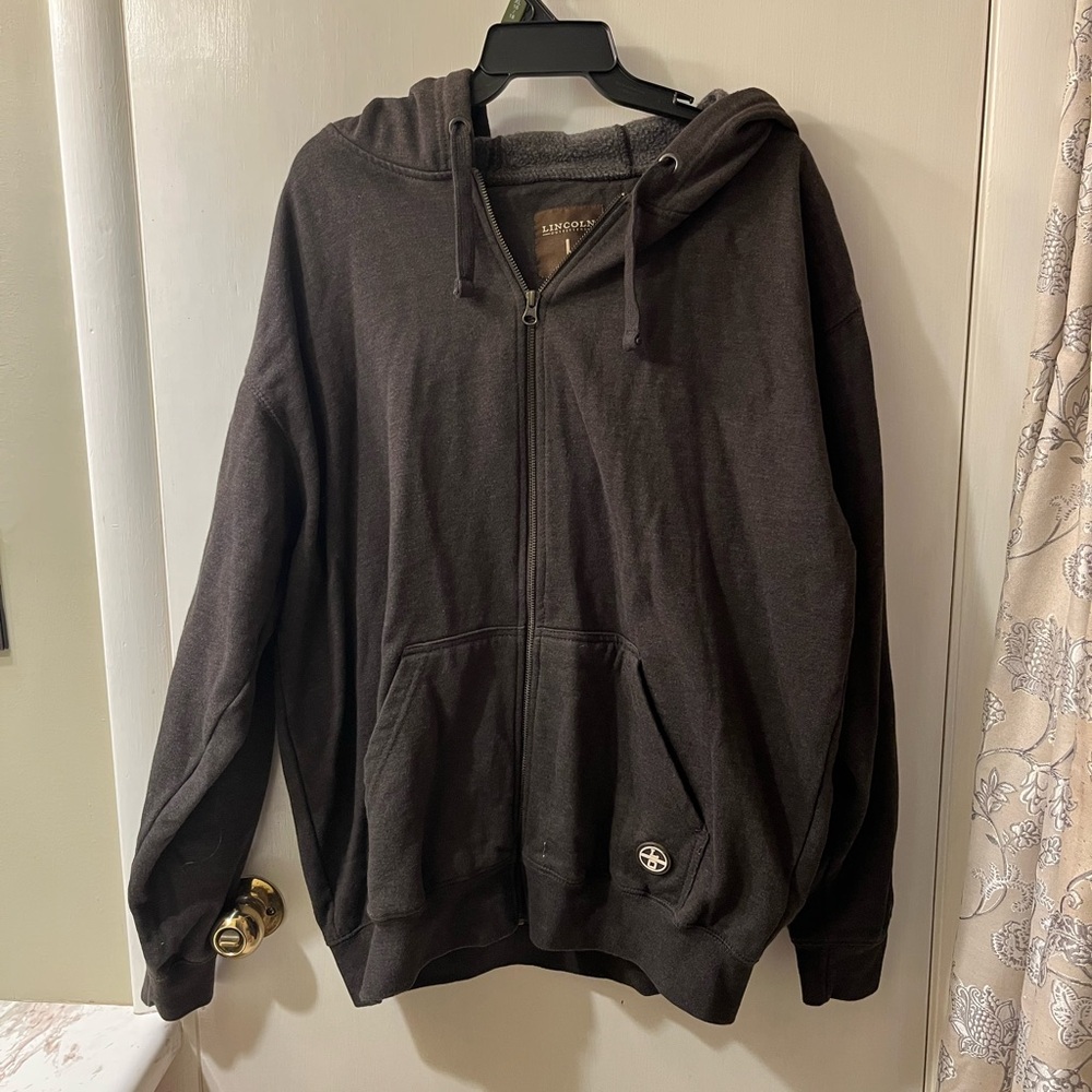 Men's Dark Brown Zip-Up Sweater